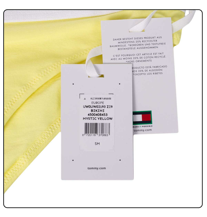 TOMMY HILFIGER BIKINI DAMSKIE MAJTKI YELLOW UW UW ZI