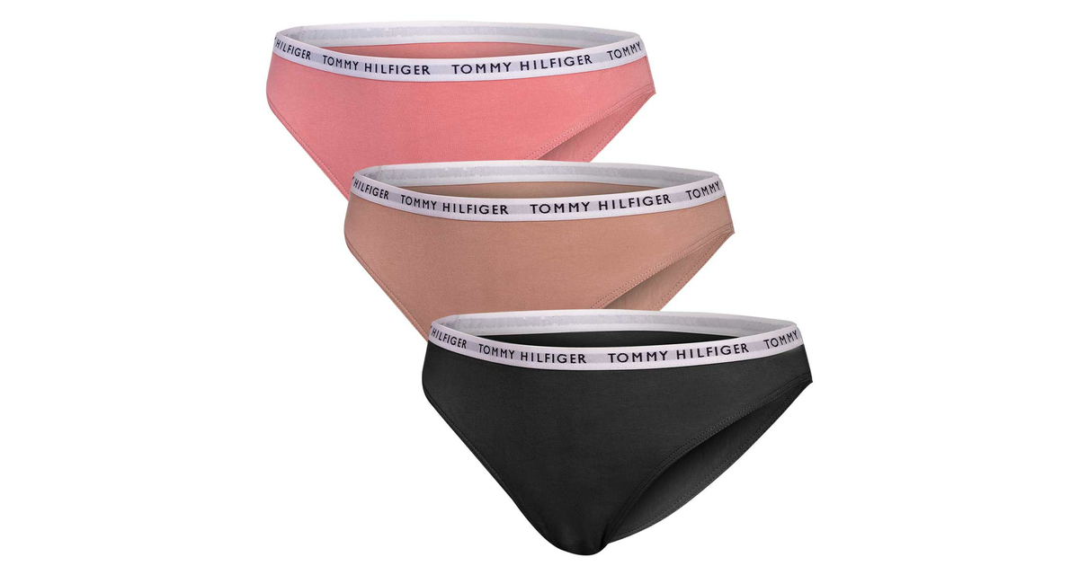 TOMMY HILFIGER BIKINI DAMSKIE P MAJTKI CZARNE BRĄZOWE RÓŻOWE