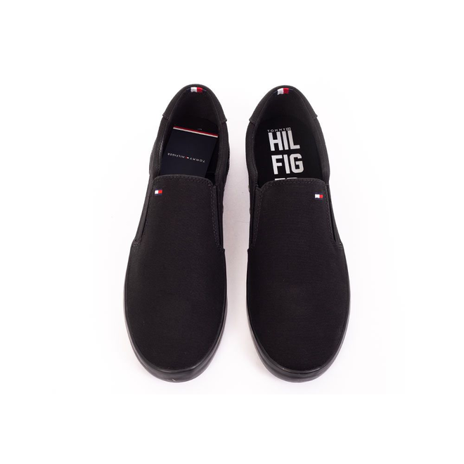 TOMMY HILFIGER BUTY MĘSKIE TRAMPKI ICONIC SLIP ON SNEAKER BLACK FM0FM00597 0GK