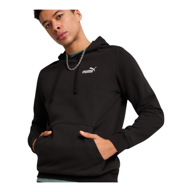PUMA BLUZA MĘSKA Z KAPTUREM ESS SMALL No.1 LOGO HOODIE CZARNA 682574 01