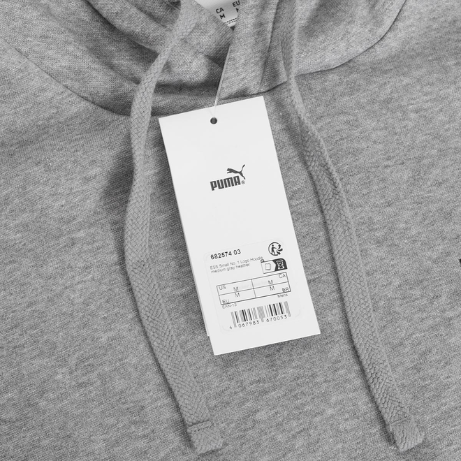 PUMA BLUZA MĘSKA Z KAPTUREM ESS SMALL No.1 LOGO HOODIE SZARA 682574 03