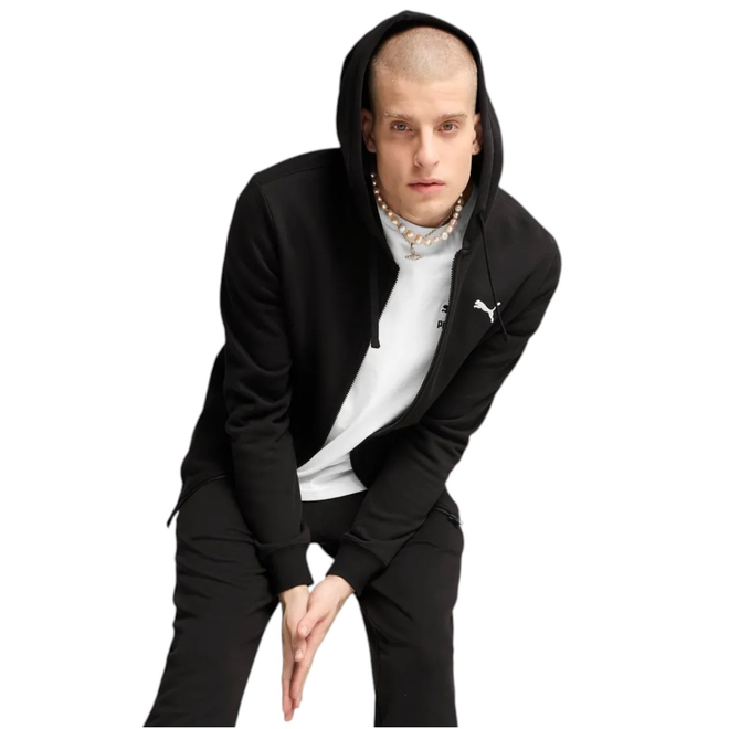PUMA MĘSKA BLUZA ESS FULL-ZIP HOODIE CZARNA 682590 01