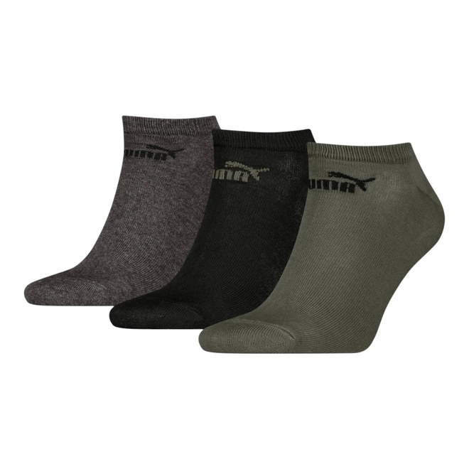 PUMA SKARPETY SKARPETKI STOPKI 3 PARY POPIELATE/ZIELONE/CZARNE 947109 03