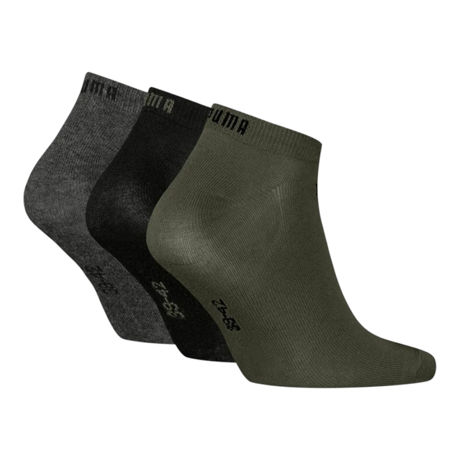 PUMA SKARPETY SKARPETKI STOPKI 3 PARY POPIELATE/ZIELONE/CZARNE 947109 03