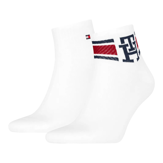 TOMMY HILFIGER SKARPETY SKARPETKI STOPKI 2P BIAŁE 701236322 001