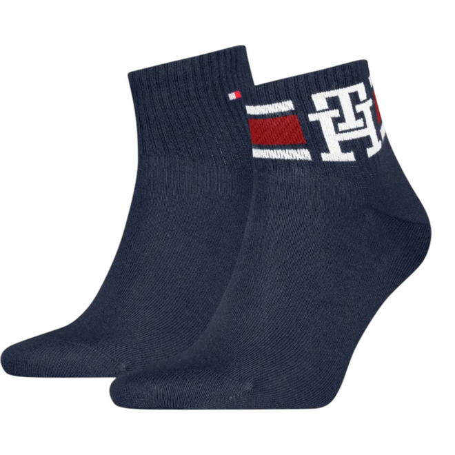 TOMMY HILFIGER SKARPETY SKARPETKI STOPKI 2P GRANATOWE 701236322 002