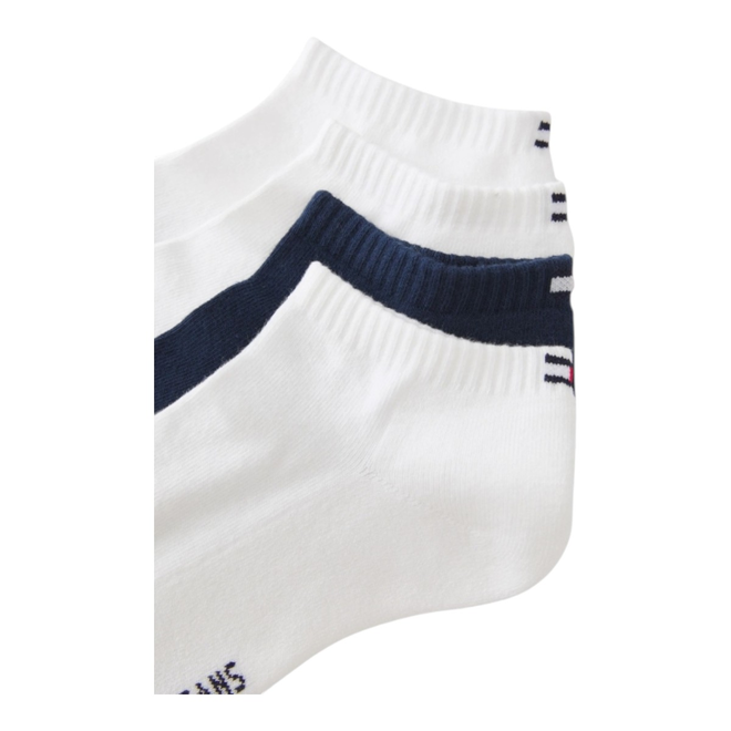 TOMMY HILFIGER SKARPETY SKARPETKI STOPKI 4 PARY BIAŁE/GRANATOWE 701238223 001