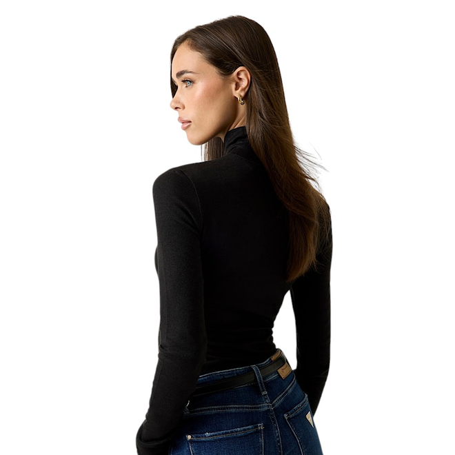 GUESS DAMSKI GOLF SWETER LS LICIA TURTLE NECK CZARNY W4BP14KCGM2 JEBH