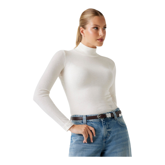 GUESS DAMSKI GOLF SWETER LS LICIA TURTLE NECK ECRU W4BP14KCGM2 G012