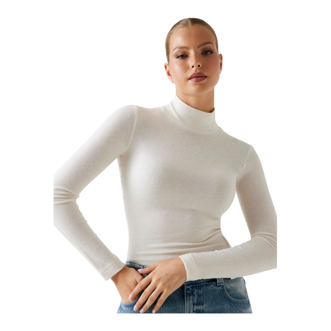 GUESS DAMSKI GOLF SWETER LS LICIA TURTLE NECK ECRU W4BP14KCGM2 G012