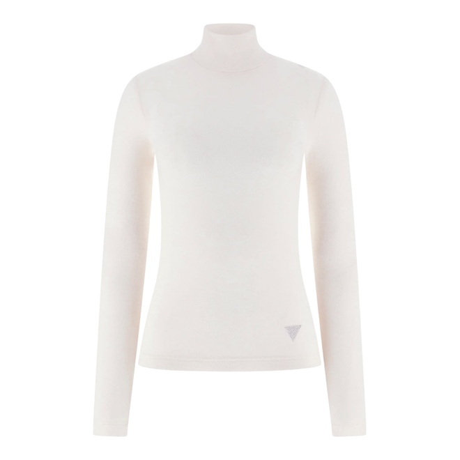GUESS DAMSKI GOLF SWETER LS LICIA TURTLE NECK ECRU W4BP14KCGM2 G012