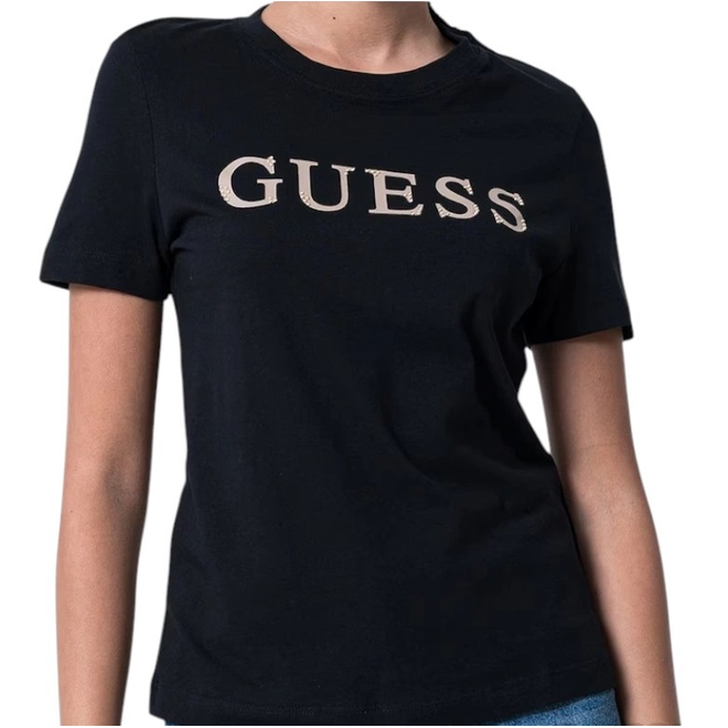 GUESS KOSZULKA DAMSKA CLELIA SS T-SHIRT CZARNA V5BI10I3Z14 JBLK