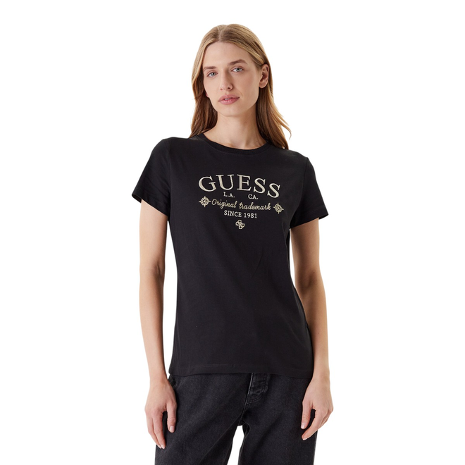 GUESS KOSZULKA DAMSKA T-SHIR GLORIA SS CZARNA V5YI03I3Z14 JBLK