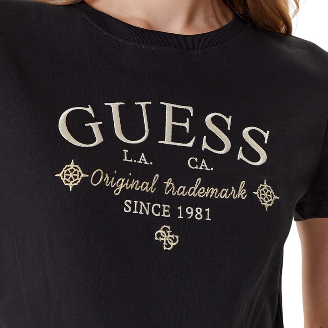 GUESS KOSZULKA DAMSKA T-SHIR GLORIA SS CZARNA V5YI03I3Z14 JBLK