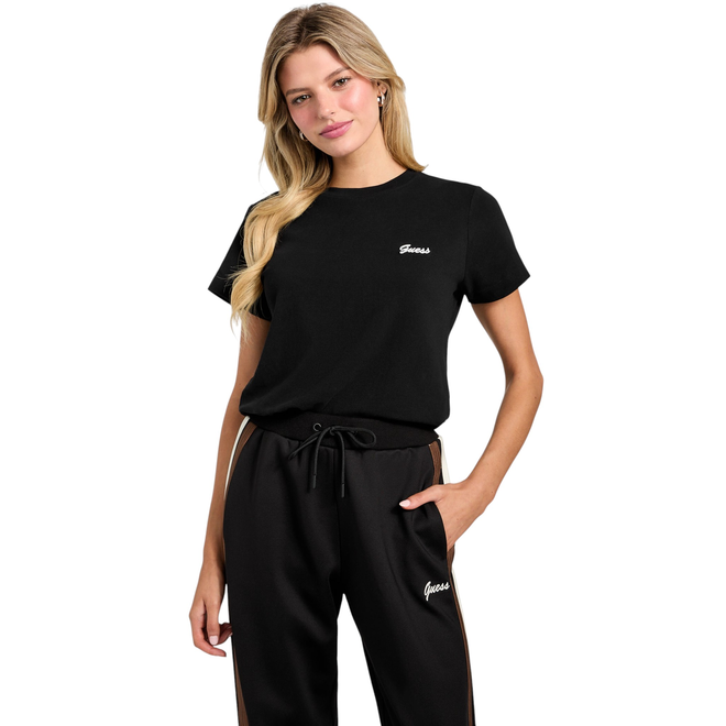 GUESS KOSZULKA DAMSKA T-SHIRT ALBA SS CN T-SHIRT CZARNA V5BI17KCBF1 JBLK