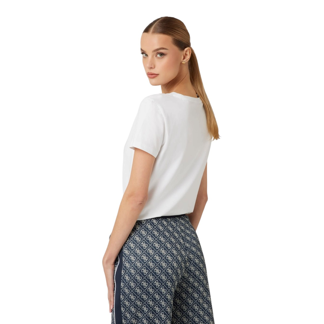 GUESS KOSZULKA DAMSKA T-SHIRT BRIANA SS T-SHIRT BIAŁA V3BI11J1314 G011