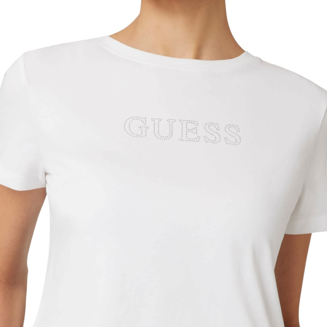 GUESS KOSZULKA DAMSKA T-SHIRT BRIANA SS T-SHIRT BIAŁA V3BI11J1314 G011