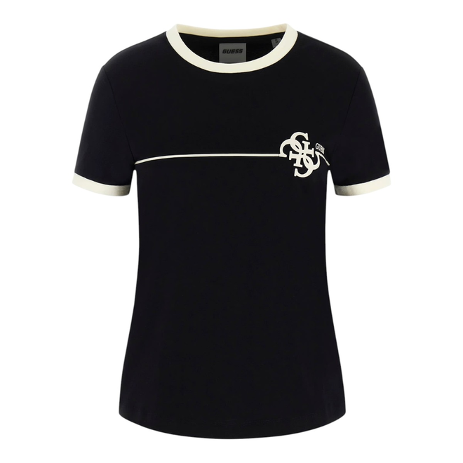 GUESS KOSZULKA DAMSKA T-SHIRT CARMEN SS CN CZARNA V5YI01J1314 JBLK