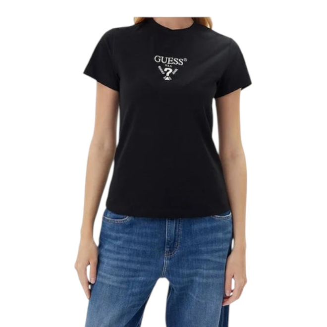 GUESS KOSZULKA DAMSKA T-SHIRT COLETTE SS TEE CZARNA V4YI21KCDH1 FJ8N