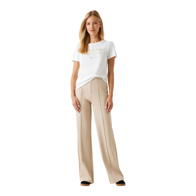 GUESS KOSZULKA DAMSKA T-SHIRT GLORIA SS ECRU V5YI03I3Z14 G018