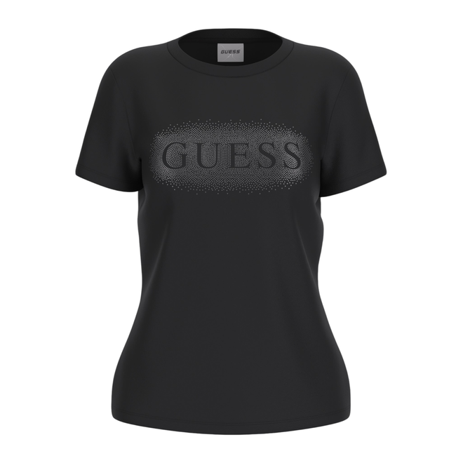 GUESS KOSZULKA DAMSKA T-SHIRT INGRID SS T-SHIRT CZARNA V5YI08J1314 JBLK