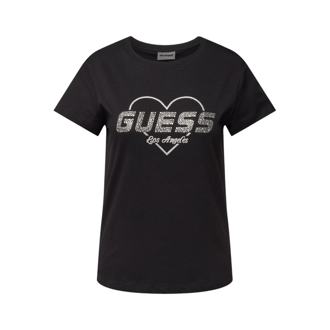 GUESS KOSZULKA DAMSKA T-SHIRT NARCISO CN T-SHIRT CZARNY V5GI10K9RM1 JBLK