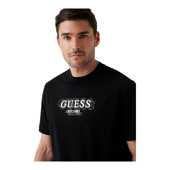 GUESS KOSZULKA MĘSKA T-SHIRT CN SS SMALL LOGO TEE CZARNA M5BI05I3Z14 JBLK