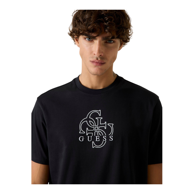 GUESS KOSZULKA MĘSKA T-SHIRT SS BSC BASIC QUATTRO CZARNA M5BI76I3Z14 JBLK