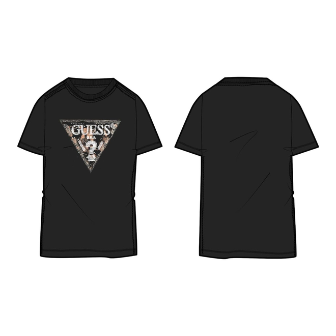 GUESS KOSZULKA MĘSKA T-SHIRT SS CN GUESS TRIANGLE CZARNA M5YI15I3Z14 JBLK