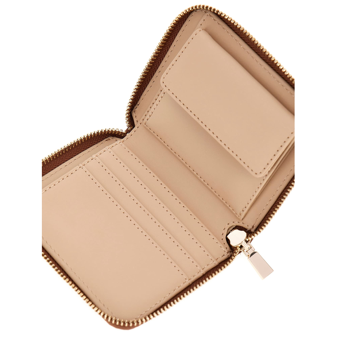 GUESS PORTFEL DAMSKI GREGORIA SLG SMALL ZIP BRĄZOWY SWBG8546137 COG