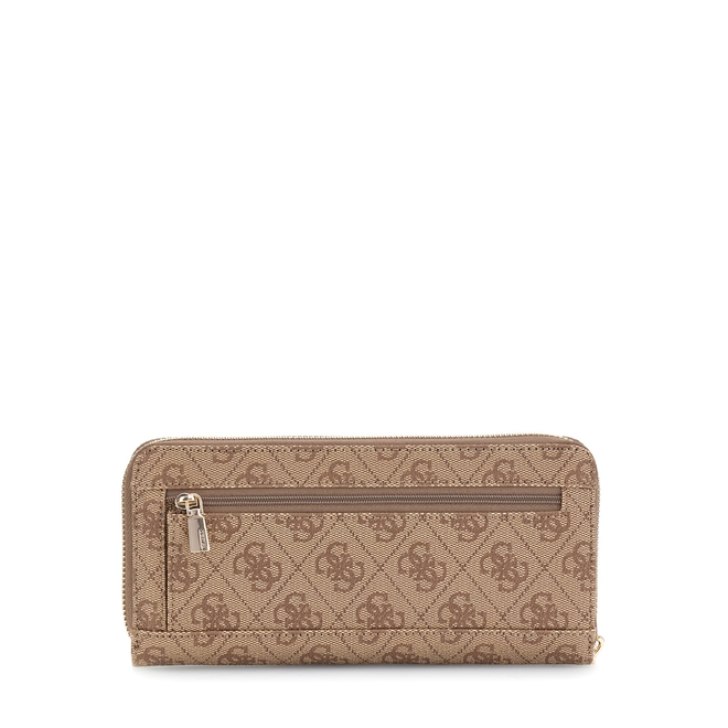 GUESS PORTFEL DAMSKI LAUREL II SLG LARGE ZIP BRĄZOWY/LATTE SWSG7459146 LTL
