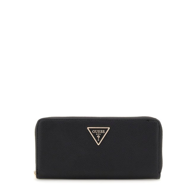 GUESS PORTFEL DAMSKI LAUREL II SLG LARGE ZIP CZARNY SWBG7459146 BLA