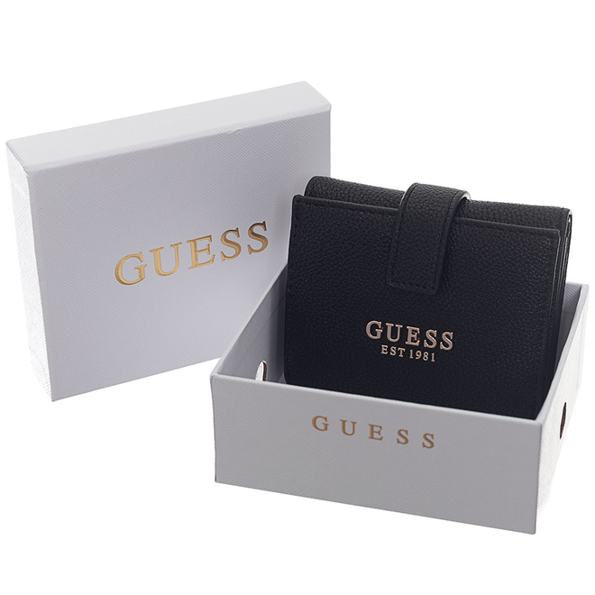 GUESS PORTFEL DAMSKI LAUREL II SLG PETITE CZARNY SWBG7459138 BLA