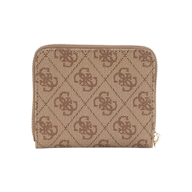 GUESS PORTFEL DAMSKI LAUREL II SLG SMALL ZIP BRĄZOWY SWSG7459137 LTL