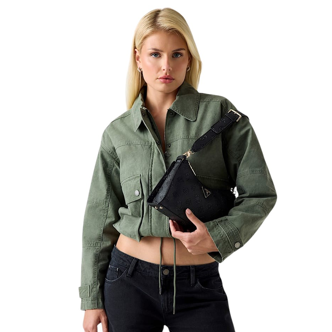 GUESS TOREBKA DAMSKA CRESIDIA II TOP ZIP CZARNA HWPD9888180 BLO