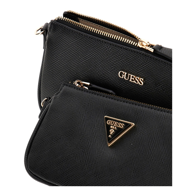 GUESS TOREBKA DAMSKA NOELLE II DOUBLE POUCH CZARNA HWZG9672710 BLA