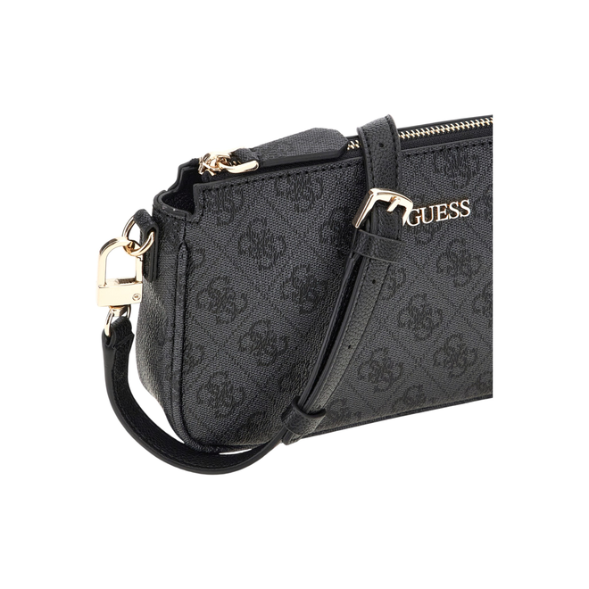 GUESS TOREBKA DAMSKA NOELLE II DOUBLE POUCH CZARNO-SZARA HWBG9672710 CLO