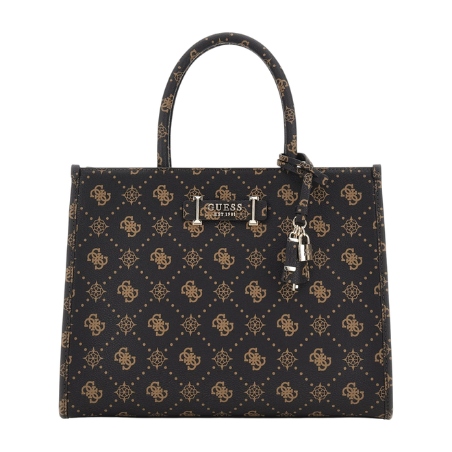 GUESS TOREBKA DAMSKA SILIA 2 COMPARTMENT TOTE BRĄZOWA HWGP9890220 ESL