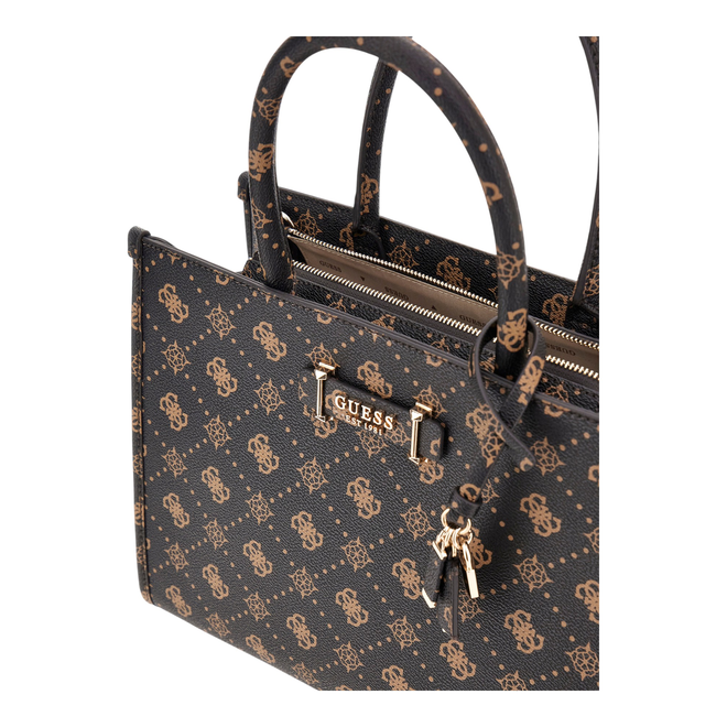 GUESS TOREBKA DAMSKA SILIA 2 COMPARTMENT TOTE BRĄZOWA HWGP9890220 ESL