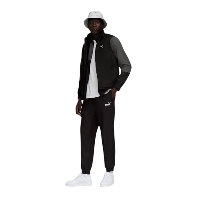 PUMA DRES MĘSKI KOMPLETNY WOVEN COLORBLOCK TRACKSUIT CZARNY/SZARY 688173 01