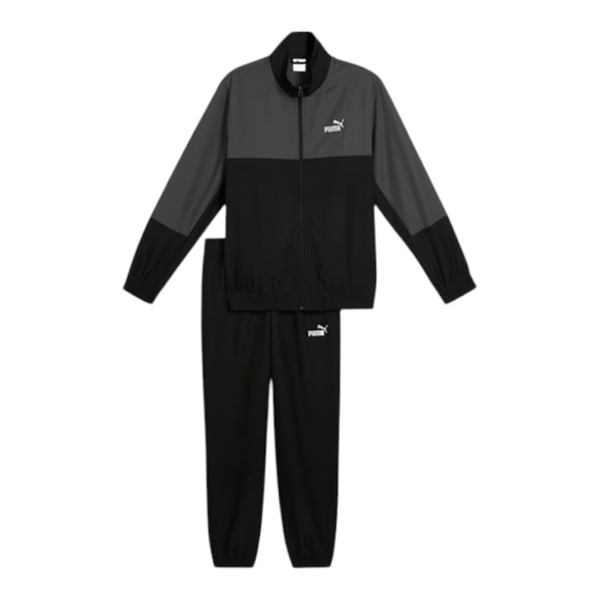 PUMA DRES MĘSKI KOMPLETNY WOVEN COLORBLOCK TRACKSUIT CZARNY/SZARY 688173 01