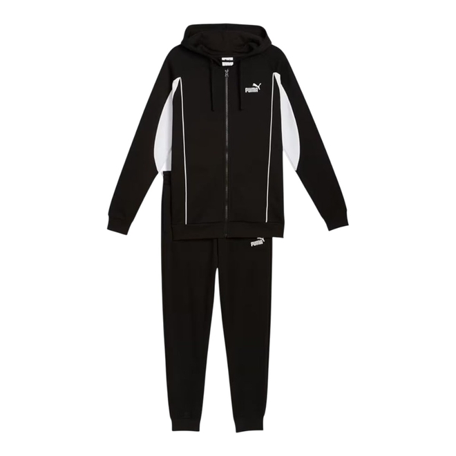 PUMA MĘSKI DRES KOMPLETNY SPORT HOODED SWEAT CZARNY 688177 01