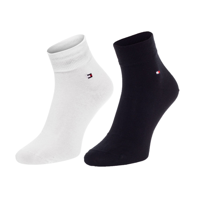 TOMMY HILFIGER MIX MĘSKIE SKARPETY SKARPETKI STOPKI 12P CZARNE/BIAŁE 342025001 200, 300