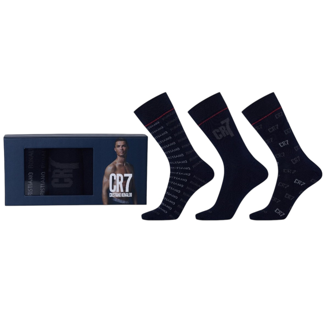 CR7 SKARPETY SKARPETKI 3P GIFTBOX PREZENT GRANATOWE 300-8283-80-120
