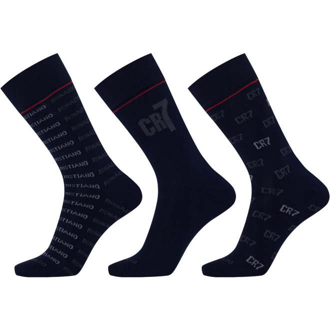 CR7 SKARPETY SKARPETKI 3P GIFTBOX PREZENT GRANATOWE 300-8283-80-120