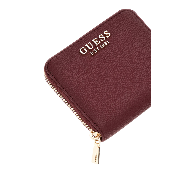 GUESS PORTFEL DAMSKI LAUREL II SLG SMALL ZIP BORDOWY SWBG7459137 WIN