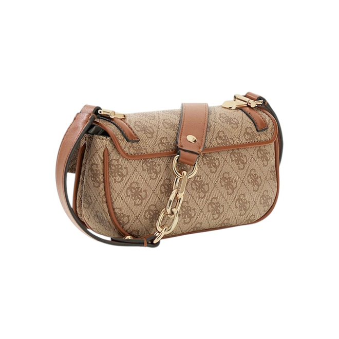 GUESS TOREBKA DAMSKA DEA CROSSBODY FLAP BRĄZOWA HWSG7993790 LTL