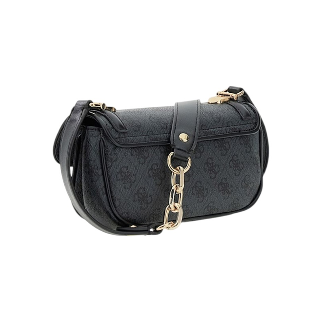 GUESS TOREBKA DAMSKA DEA CROSSBODY FLAP SZARA/CZARNA HWSG7993790 CLO
