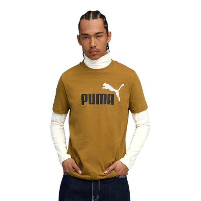 PUMA KOSZULKA MĘSKA T-SHIRT ESS 2 COLOR NO. 1 LOGO TEE BRĄZOWA 684708 69