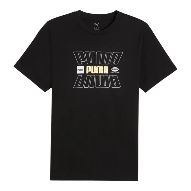 PUMA KOSZULKA MĘSKA T-SHIRT ESS LOGO LAB HOLIDAY TEE CZARNA 688189 01